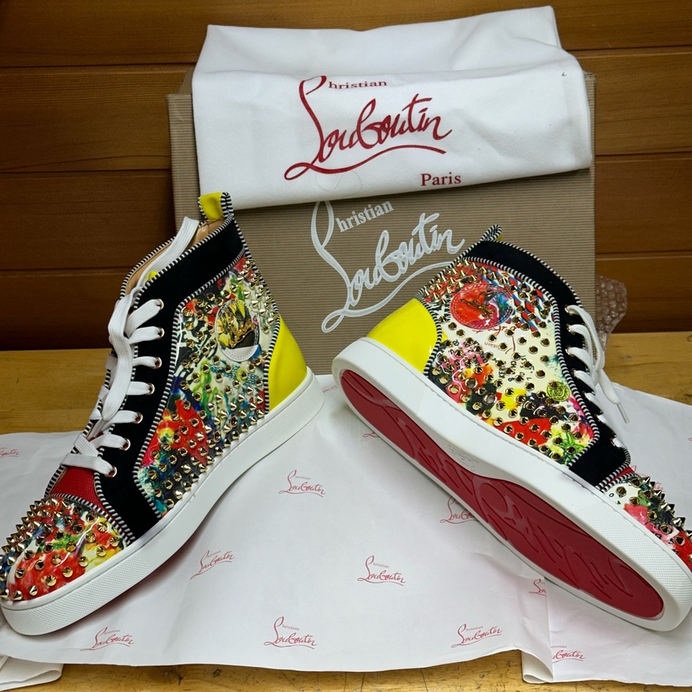 christian louboutin high-top sneakers size 43 or 9 in US,
